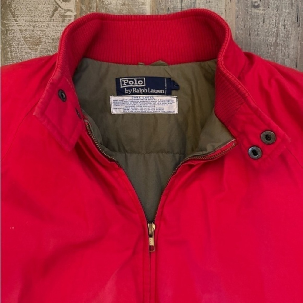 ▶️ Polo Ralph Lauren ◀️ Red Down Puffer Coat Mens Large